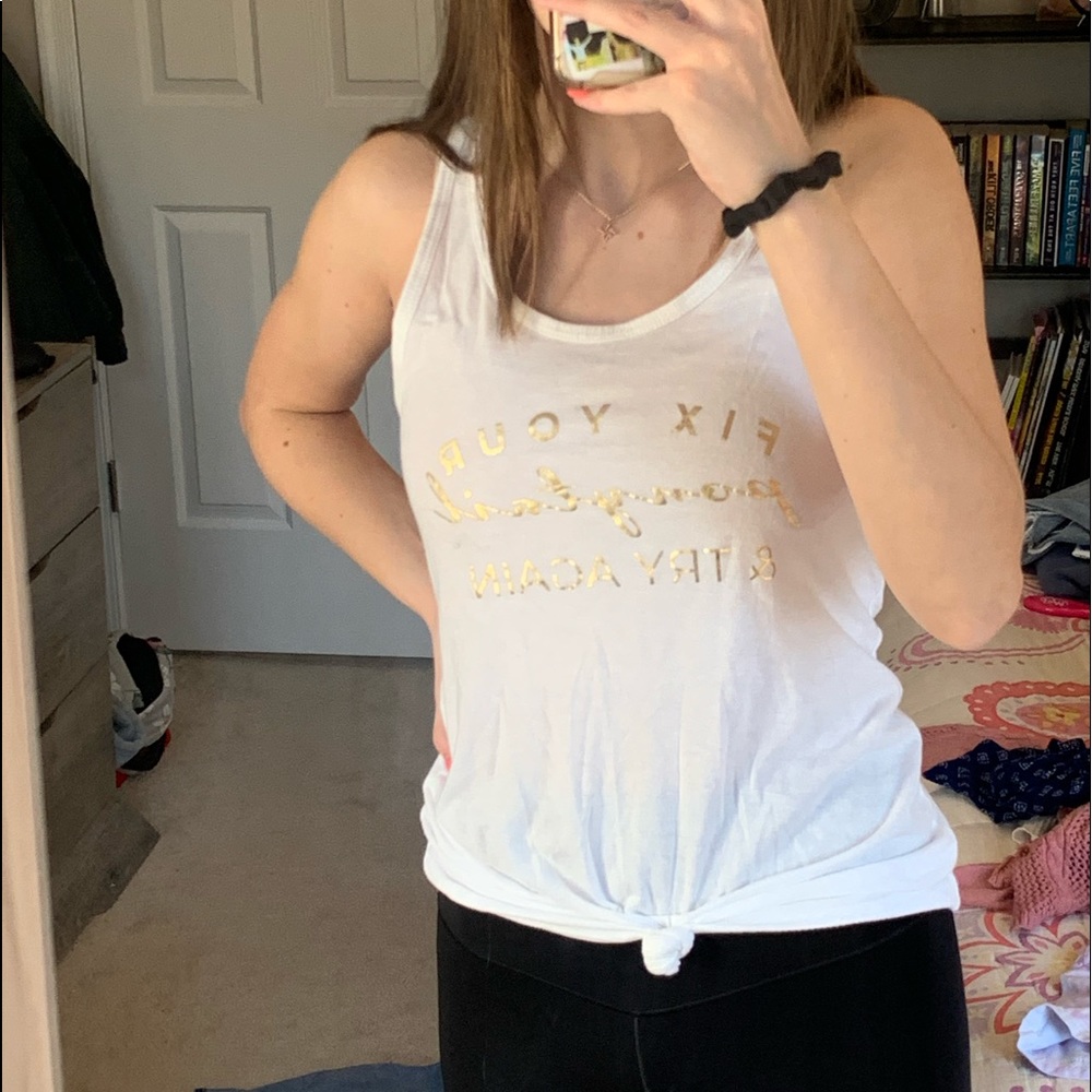 Razor back work out tank